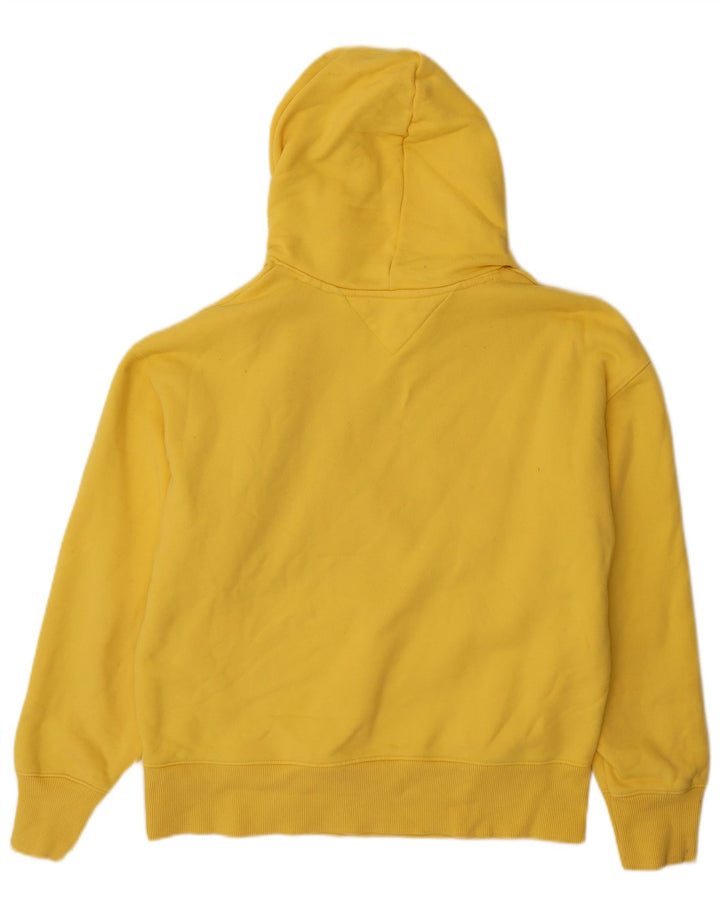 Suéter com capuz gráfico masculino TOMMY HILFIGER grande algodão amarelo