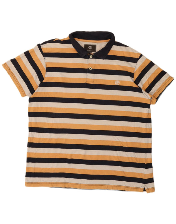 Camisa polo masculina Timberland Earthkeepers Regular Fit 2XL listrada amarela