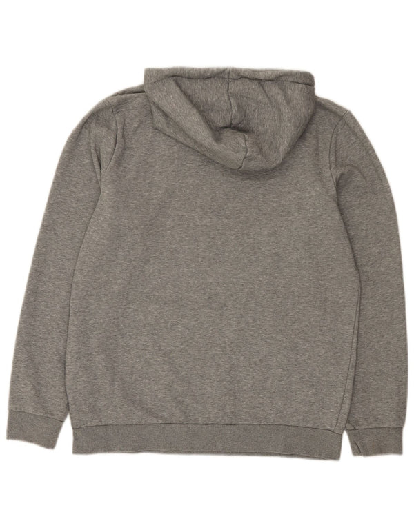 Puma Mens Graphic Hoodie Jumper Médio Algodão Cinza