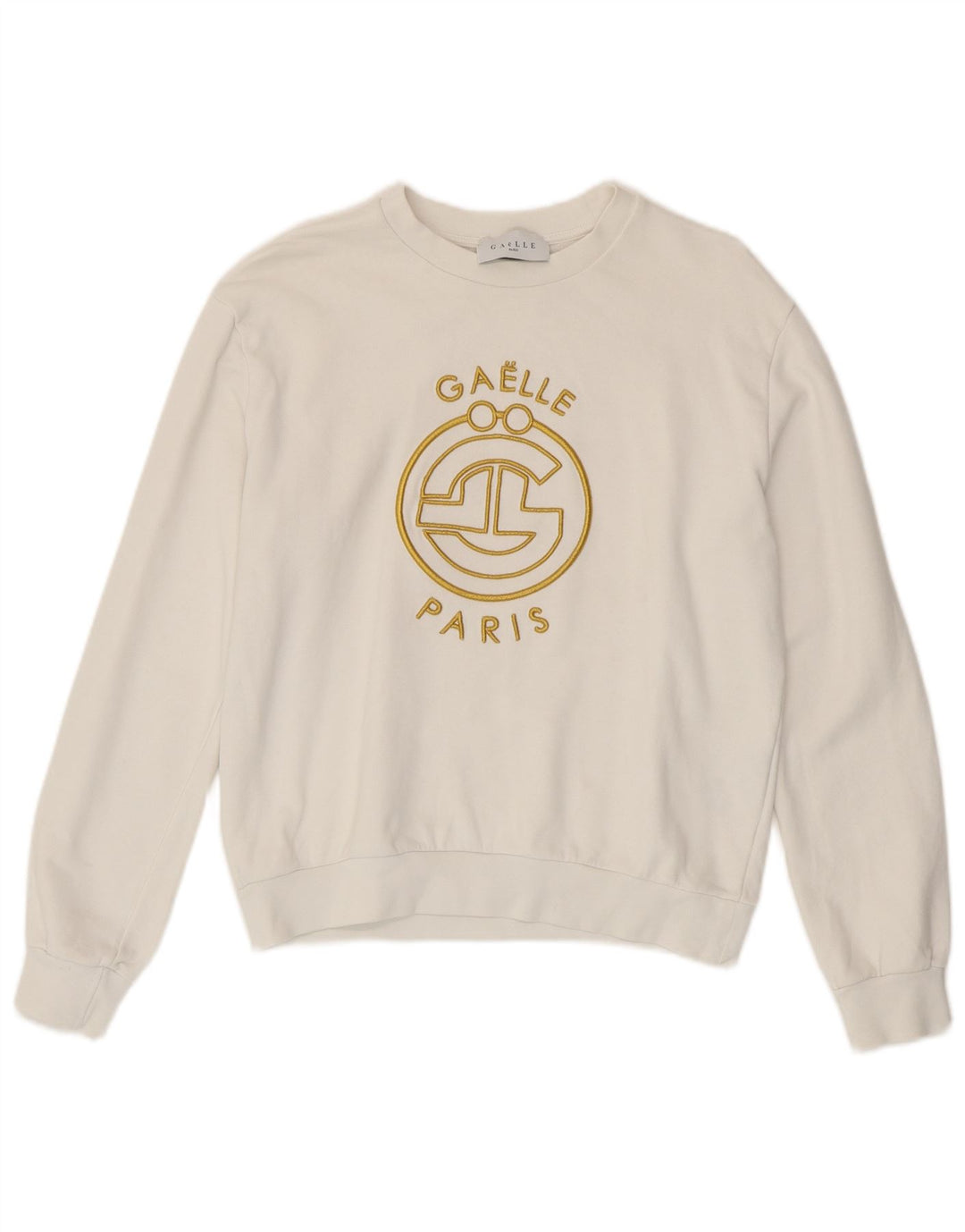 Moletom feminino Gaelle com estampa grande e grande, Reino Unido, 10 algodão branco pequeno
