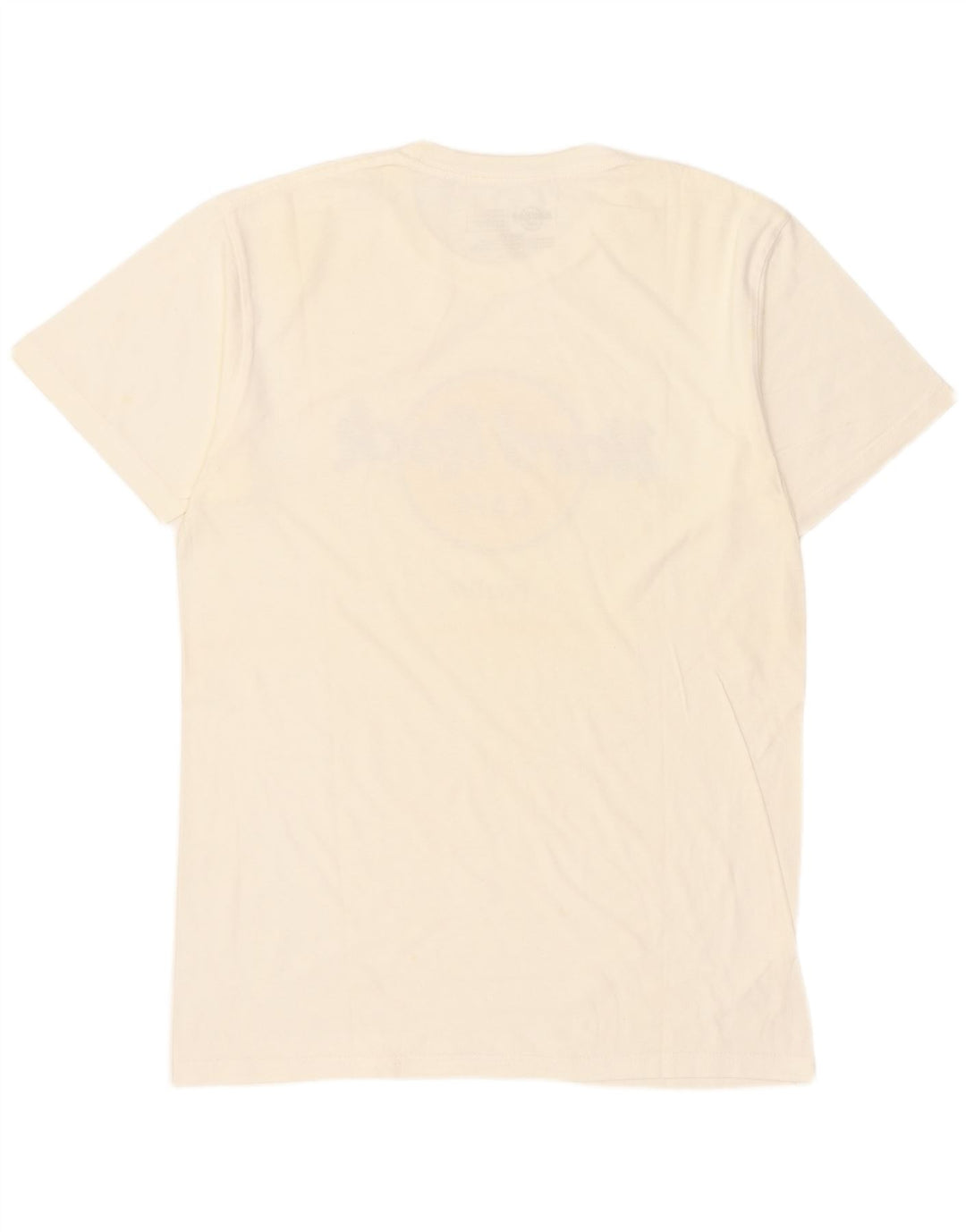 Camiseta masculina Hard Rock Cafe Praha com estampa gráfica de algodão branco médio