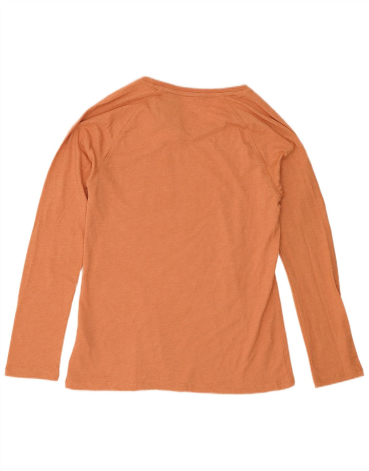 Top feminino Dickies de manga comprida UK 10 algodão laranja pequeno