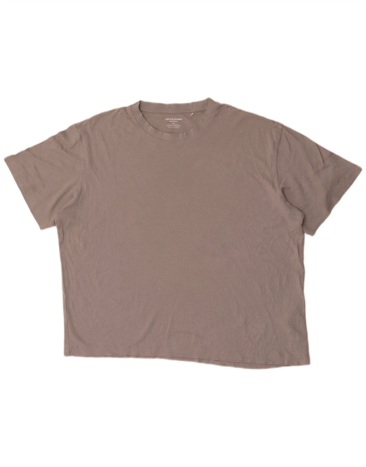 Camiseta masculina Jack & Jones Top 2XL algodão cinza