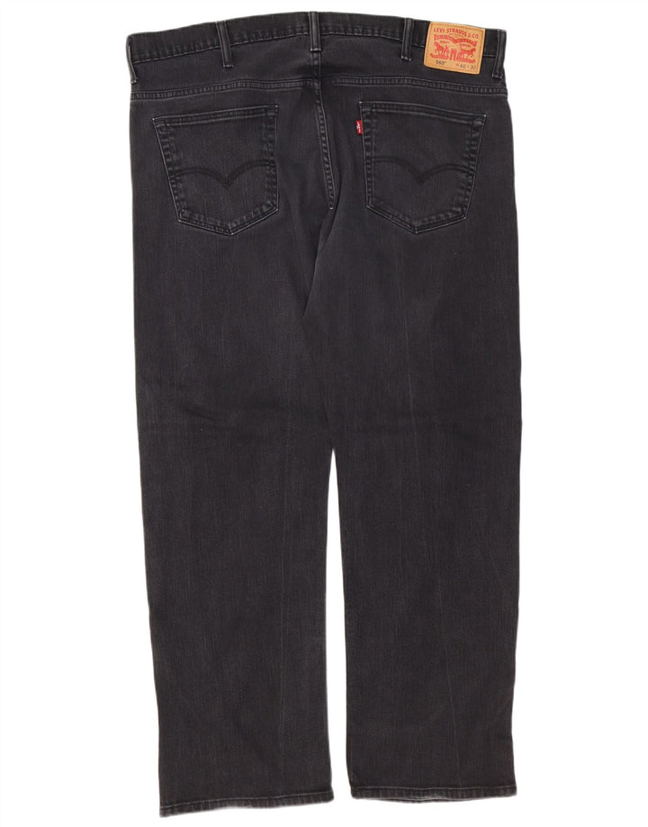 LEVI'S Masculino 569 Straight Jeans W40 L30 Algodão Preto