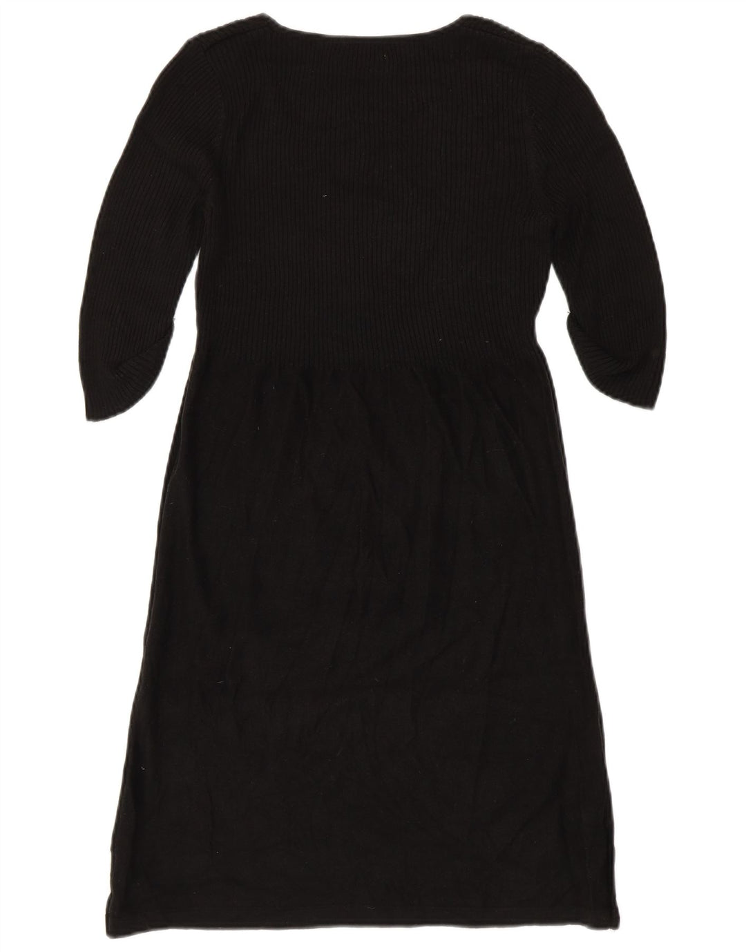 Vestido jumper feminino CALVIN KLEIN manga 3/4 Reino Unido 10 pequeno acrílico preto