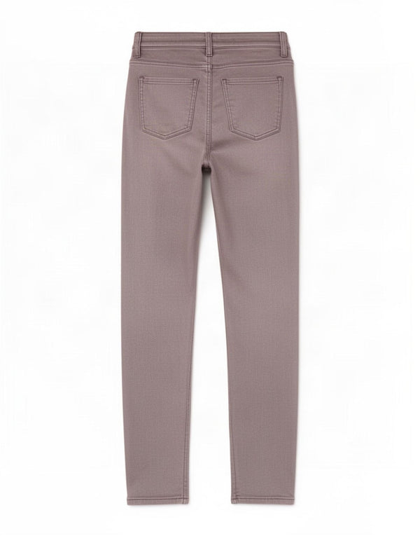 Calça feminina de couro sintético Marks & Spencer Reino Unido 8 pequena W24 L30 prata