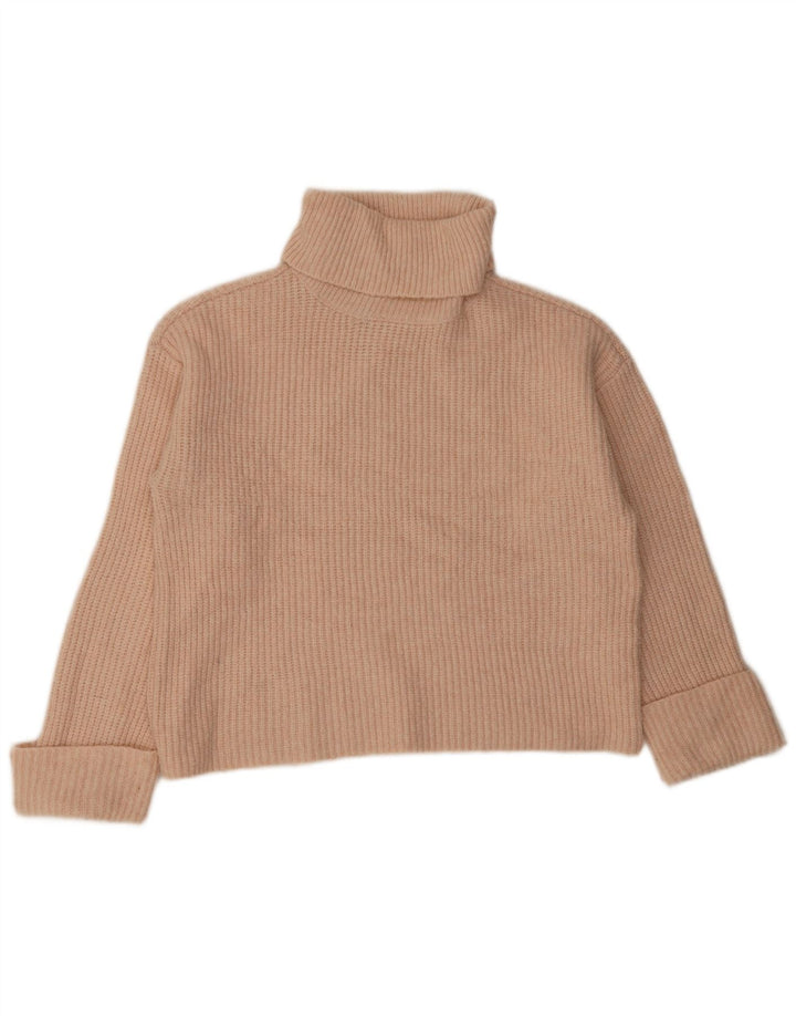 Suéter feminino Marks & Spencer com gola redonda Reino Unido 14 médio laranja