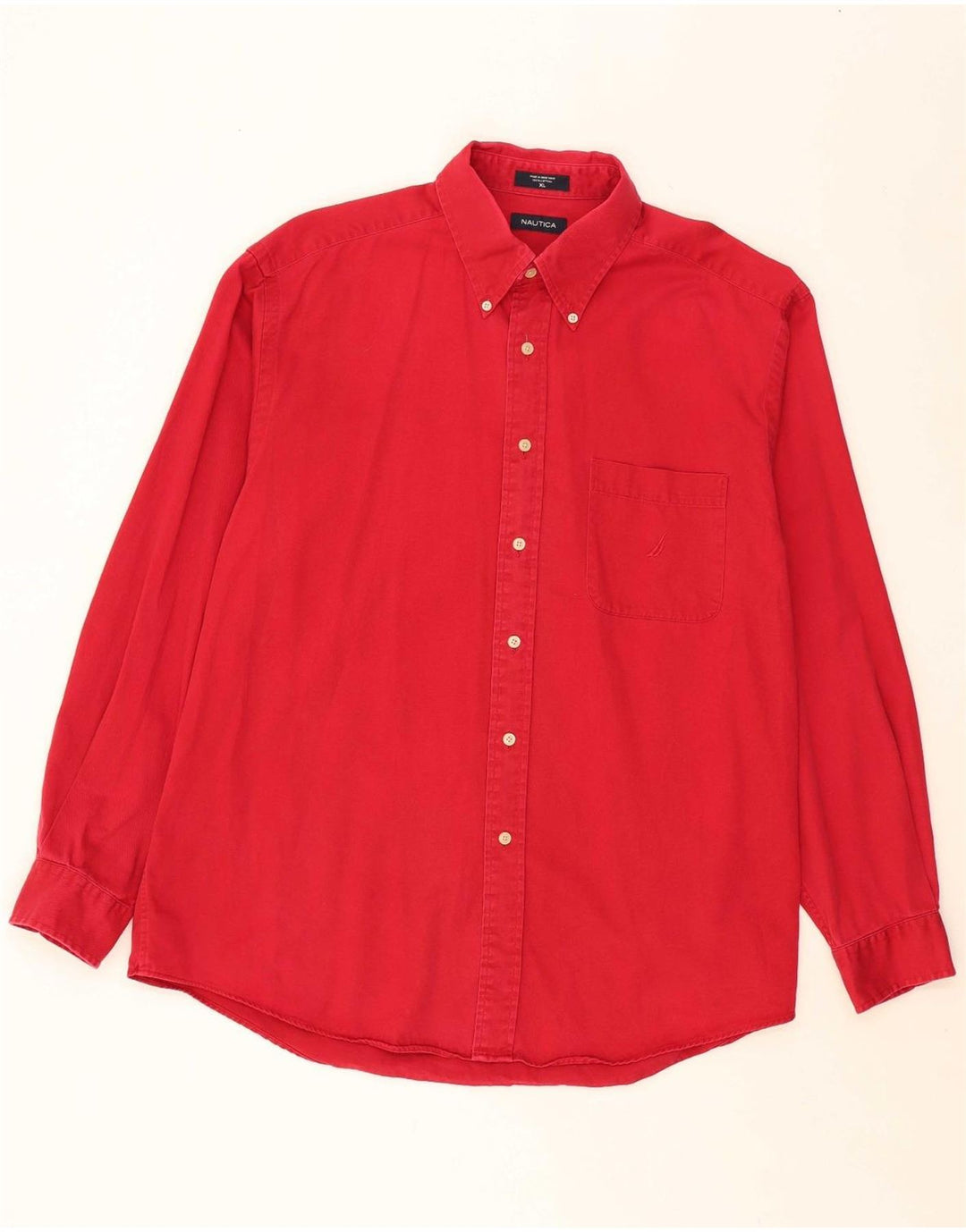 Camisa masculina NAUTICA XL algodão vermelho