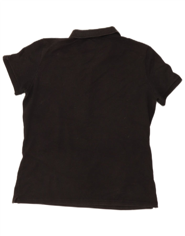 Camisa polo feminina Lacoste tamanho 48 XL algodão preto