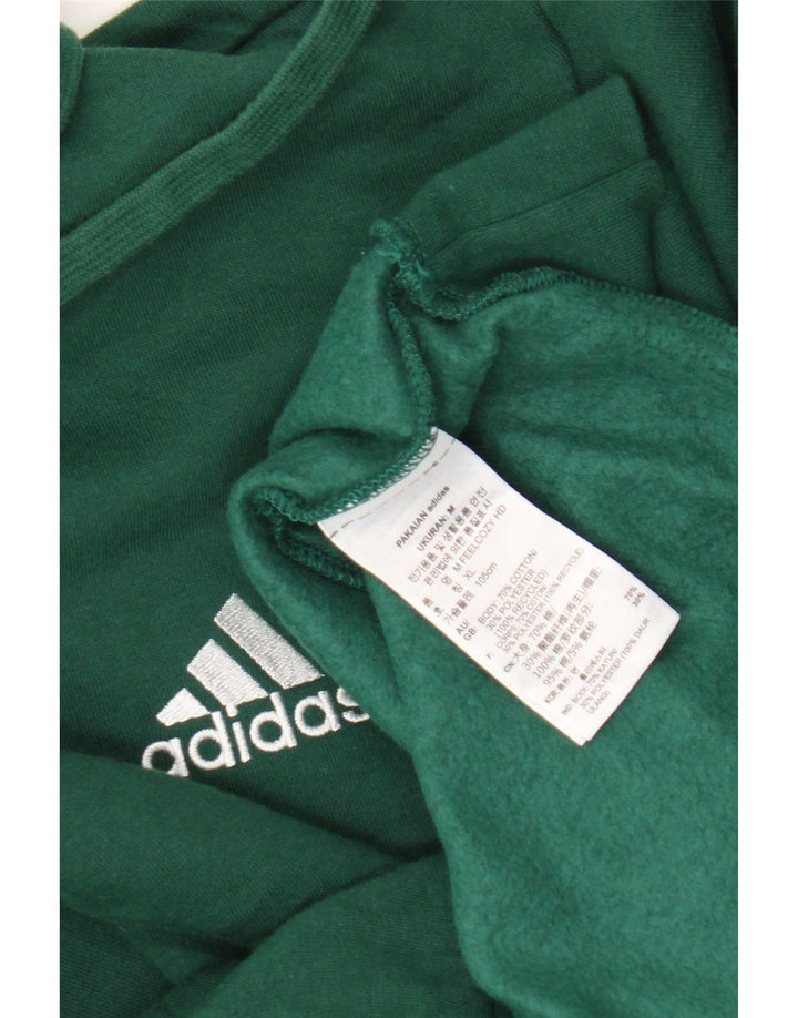 Adidas Mens Hoodie Jumper Médio Algodão Verde