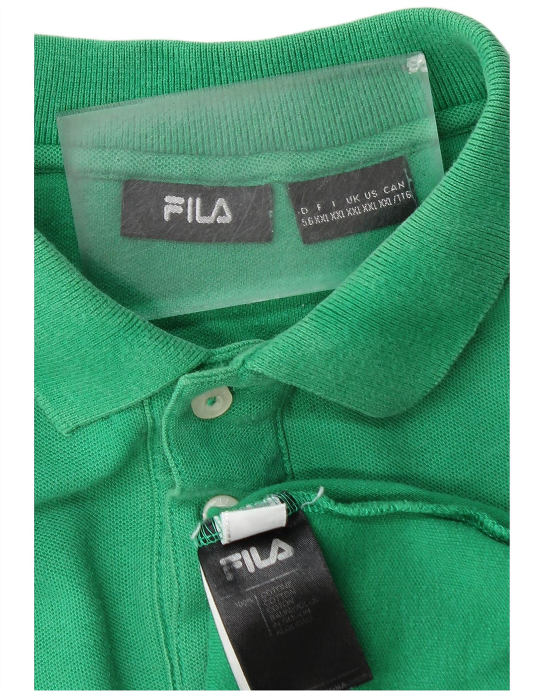 Camisa polo masculina FILA 2XL algodão verde