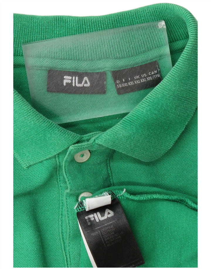 Camisa polo masculina FILA 2XL algodão verde