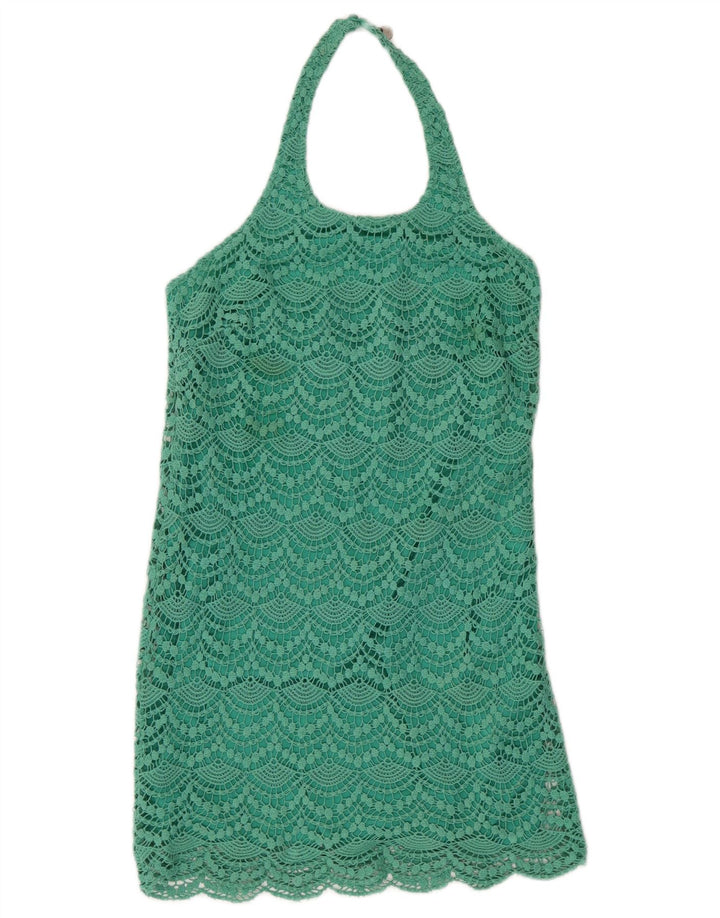 Vestido feminino de renda GUESS UK 4 XS algodão verde