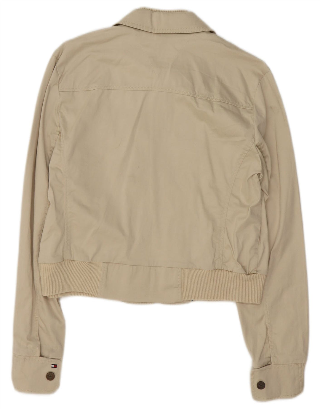 Jaqueta bomber feminina Tommy Hilfiger UK 16 grande algodão bege