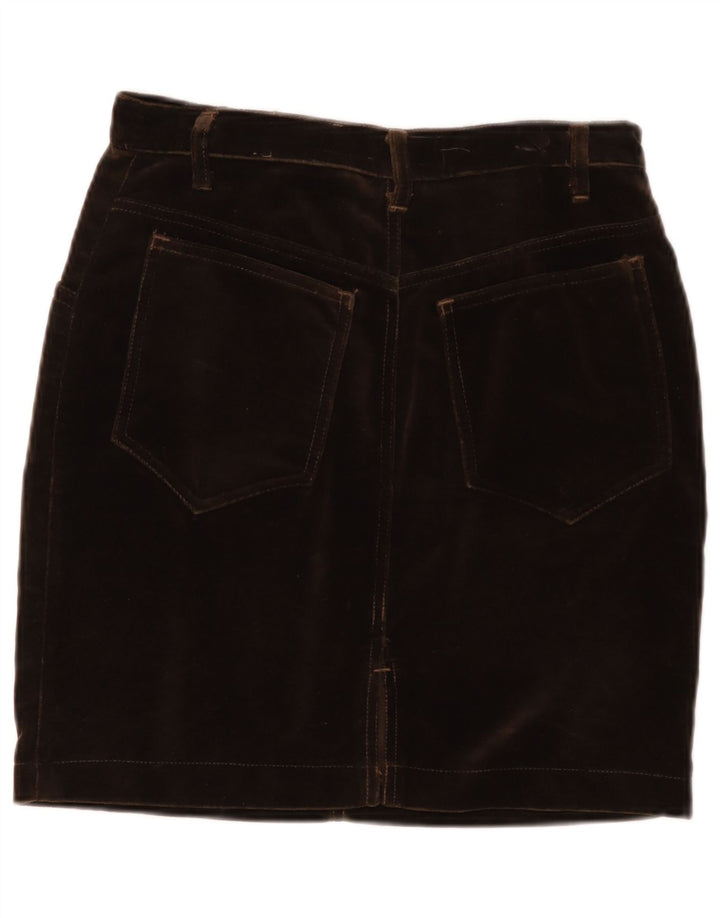 Saia lápis feminina Blumarine IT 44 médio W28 algodão marrom