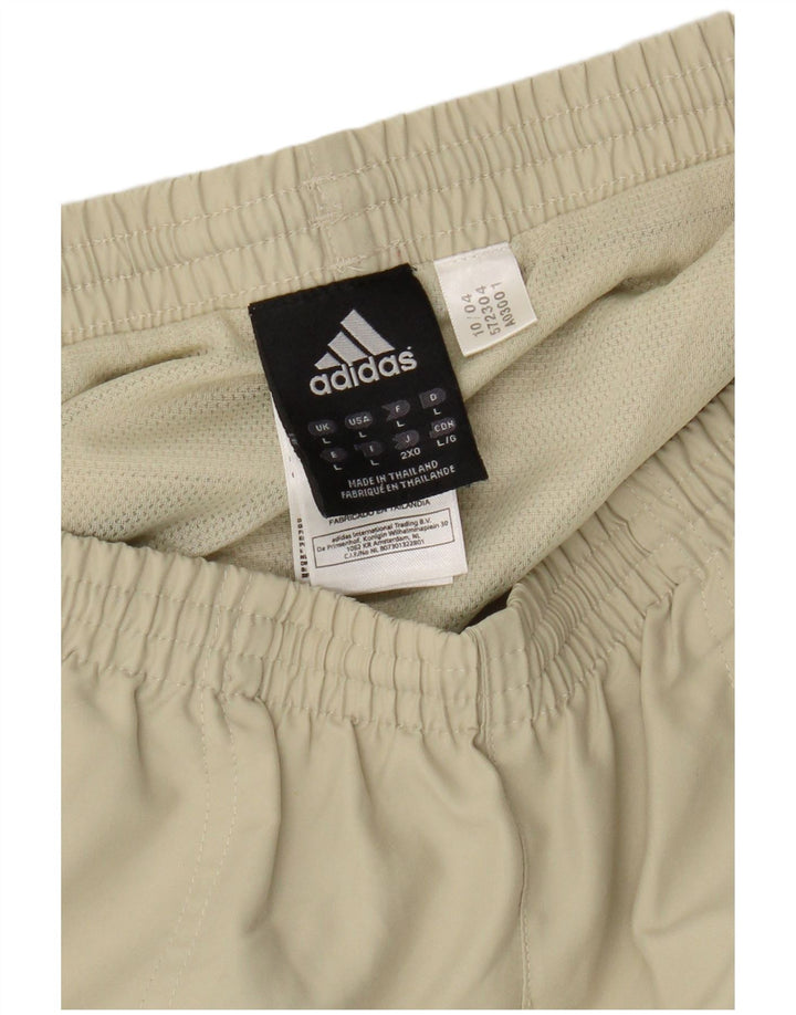 Shorts esportivos masculinos Adidas grande poliéster verde