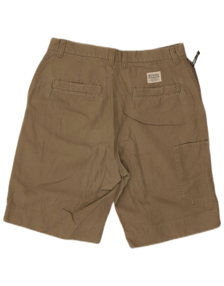 Columbia Mens Cargo Shorts W32 Médio Algodão Cáqui