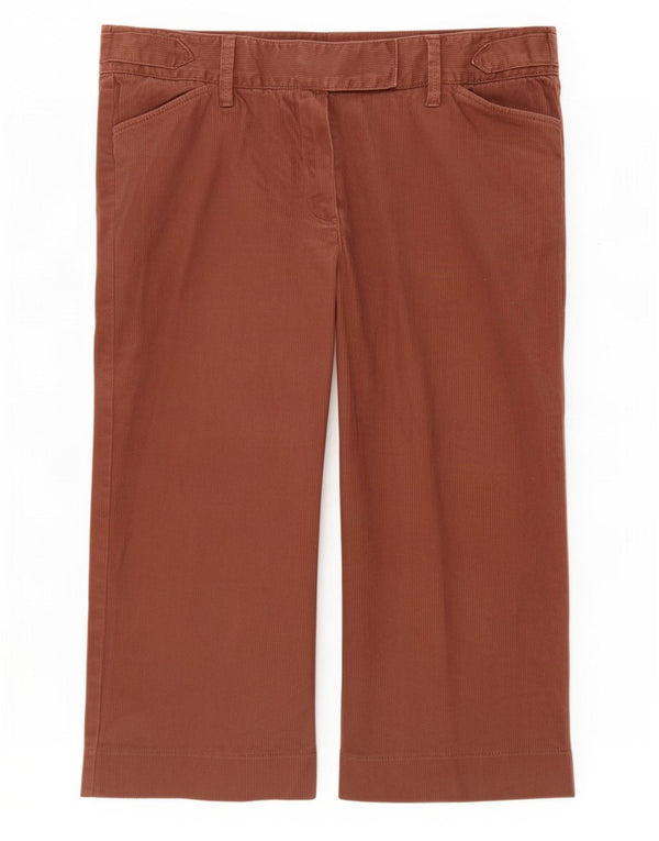 Calça capri feminina Marks & Spencer UK 16 grande W32 L20 algodão marrom