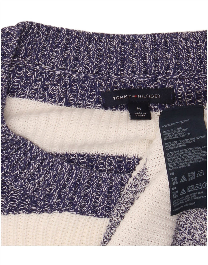 Suéter feminino TOMMY HILFIGER com gola canoa Reino Unido 14 médio azul marinho