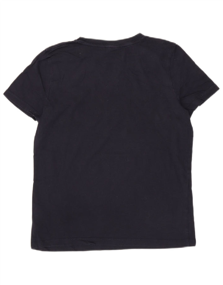 Camiseta feminina TOMMY HILFIGER com estampa gráfica Reino Unido 12 algodão azul marinho médio