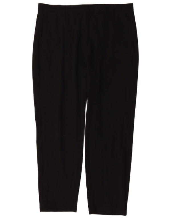 Marks & Spencer Womens Straight Chino Trousers UK 16 Large W36 L30 Black