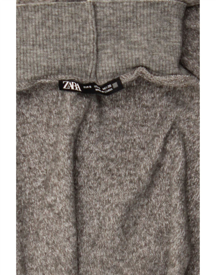 Vestido maxi feminino de manga comprida Zara UK 8 pequeno cinza