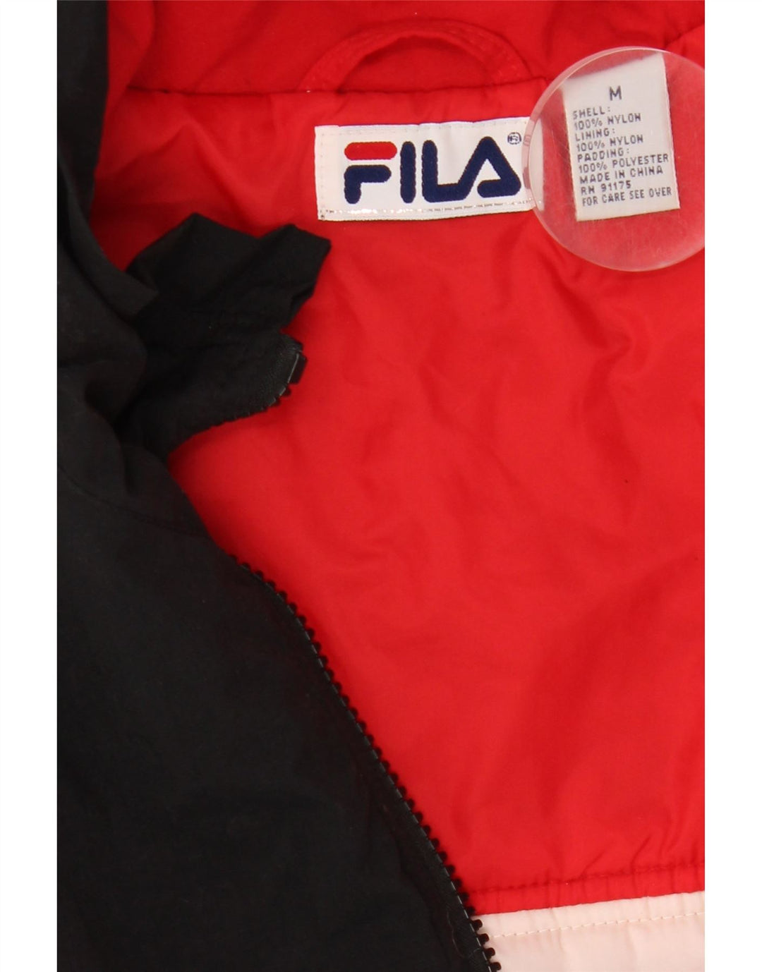Jaqueta masculina Fila Graphic Padded UK 38 médio preto colorblock nylon