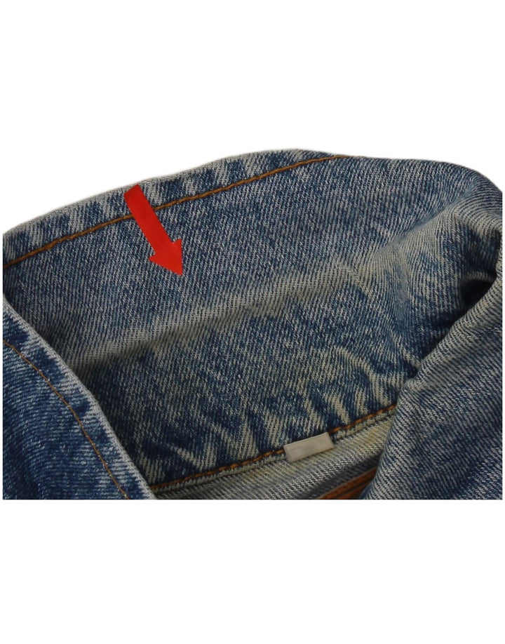Jaqueta jeans masculina vintage UK 36 algodão azul pequeno
