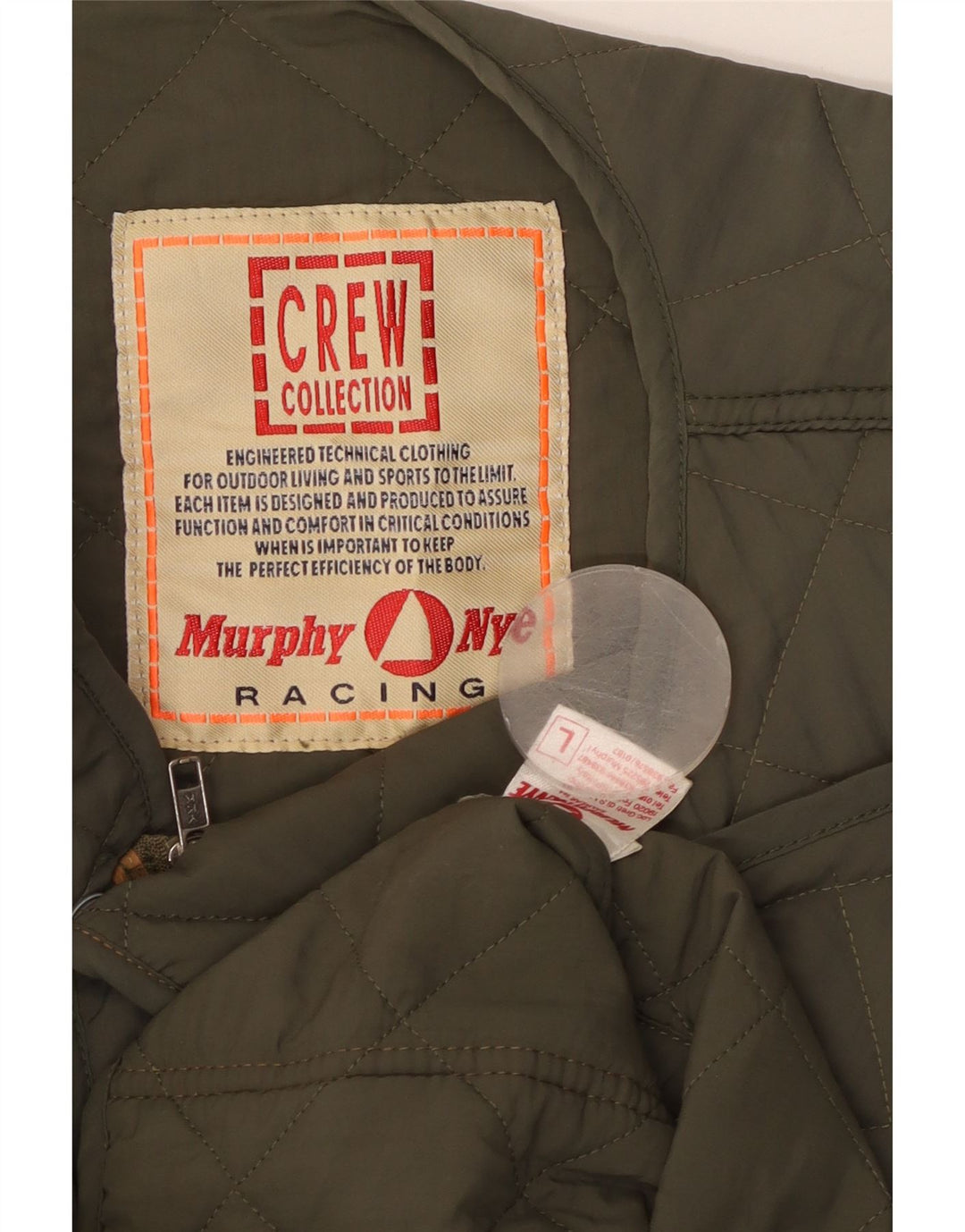 Colete acolchoado masculino MURPHY & NYE UK 40 grande poliamida cáqui