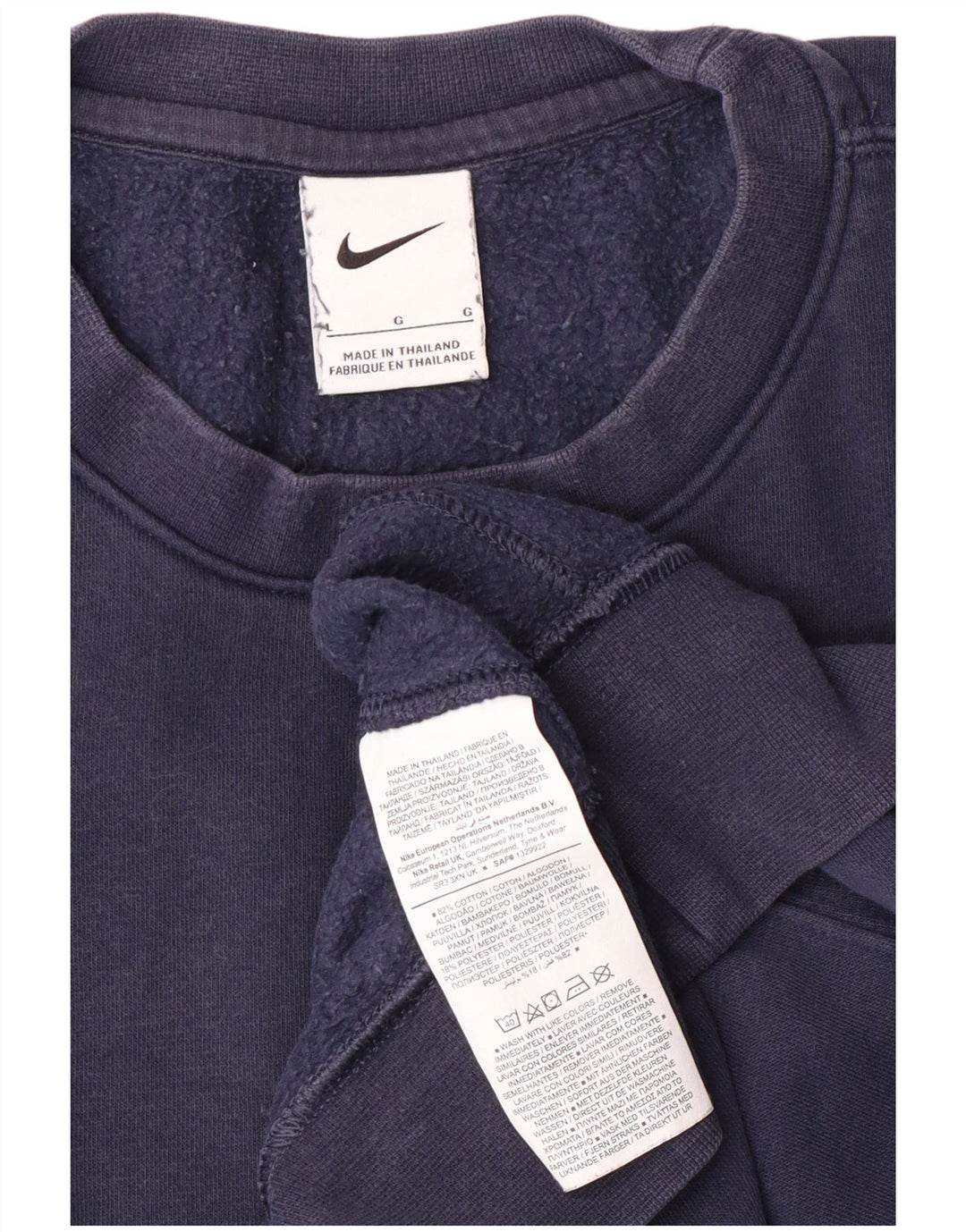 Moletom masculino Nike Jumper grande algodão azul marinho