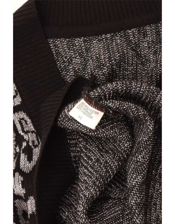 Colete feminino vintage regata EU 46 XL preto Fair Isle poliéster