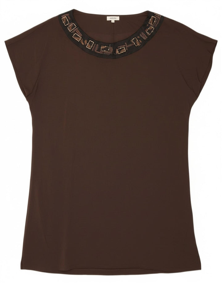 Blusa feminina Persona tamanho superior 23 viscose marrom médio