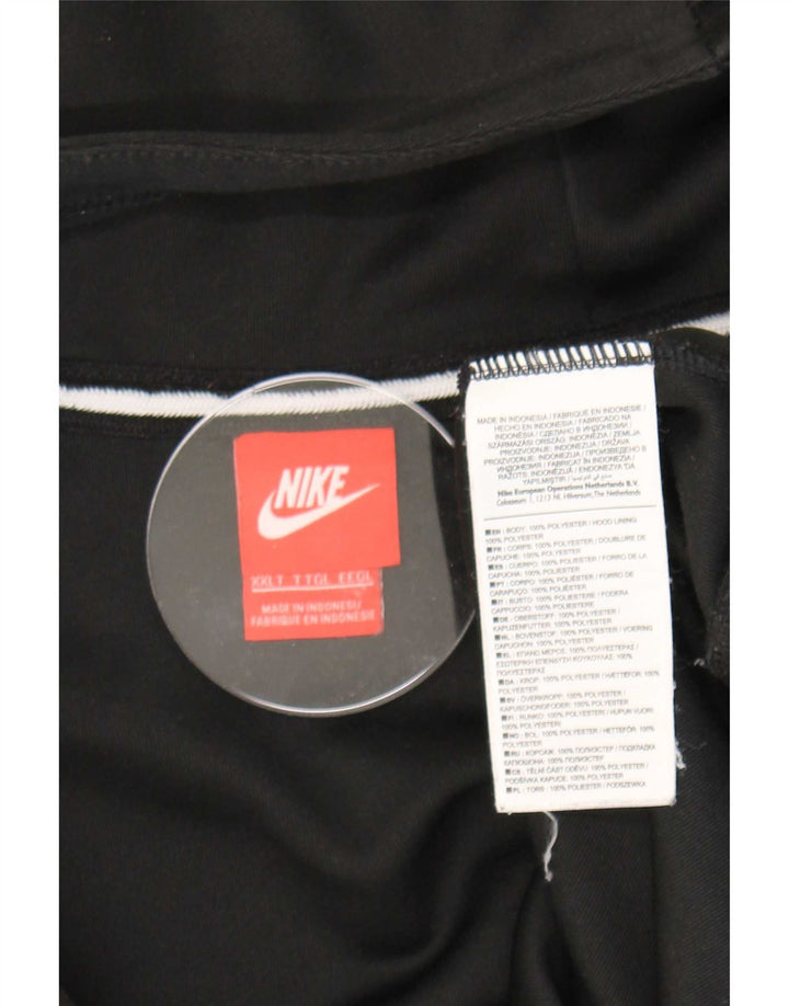 Suéter Nike masculino com capuz e zíper 2XL preto colorblock poliéster