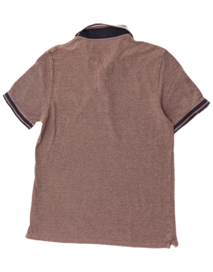 Camisa polo masculina Lyle & Scott grande algodão marrom