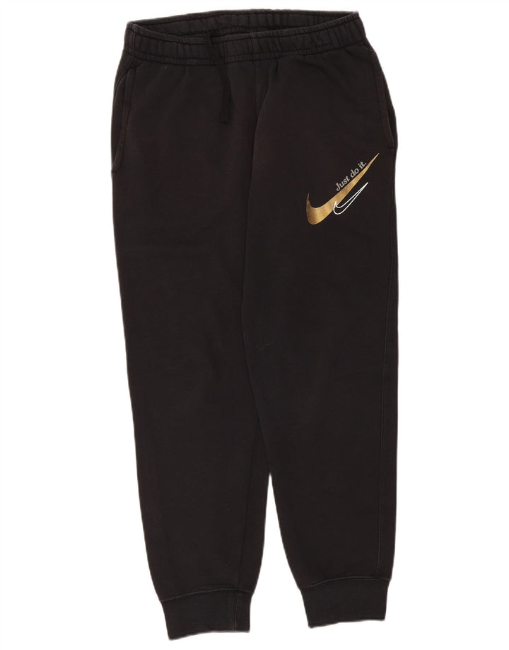 Nike masculino gráfico agasalho calças joggers pequeno algodão preto