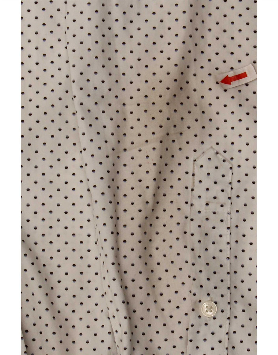 Tommy Hilfiger Mens Slim Fit Camisa Tamanho 16 Grande Branco Manchado