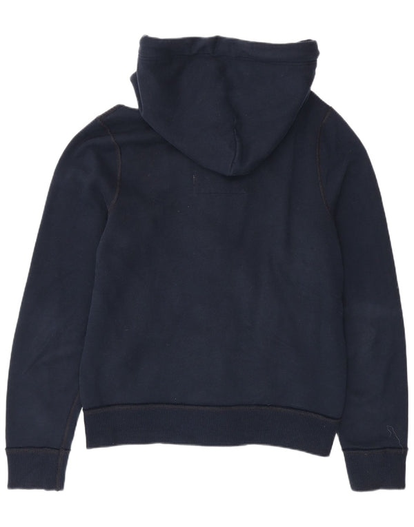 Jaqueta masculina com capuz gráfico Abercrombie & Fitch XL azul marinho