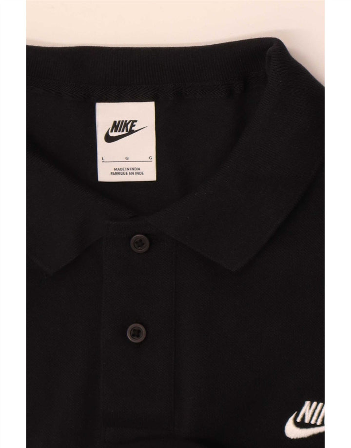 Camisa polo masculina Nike grande preta