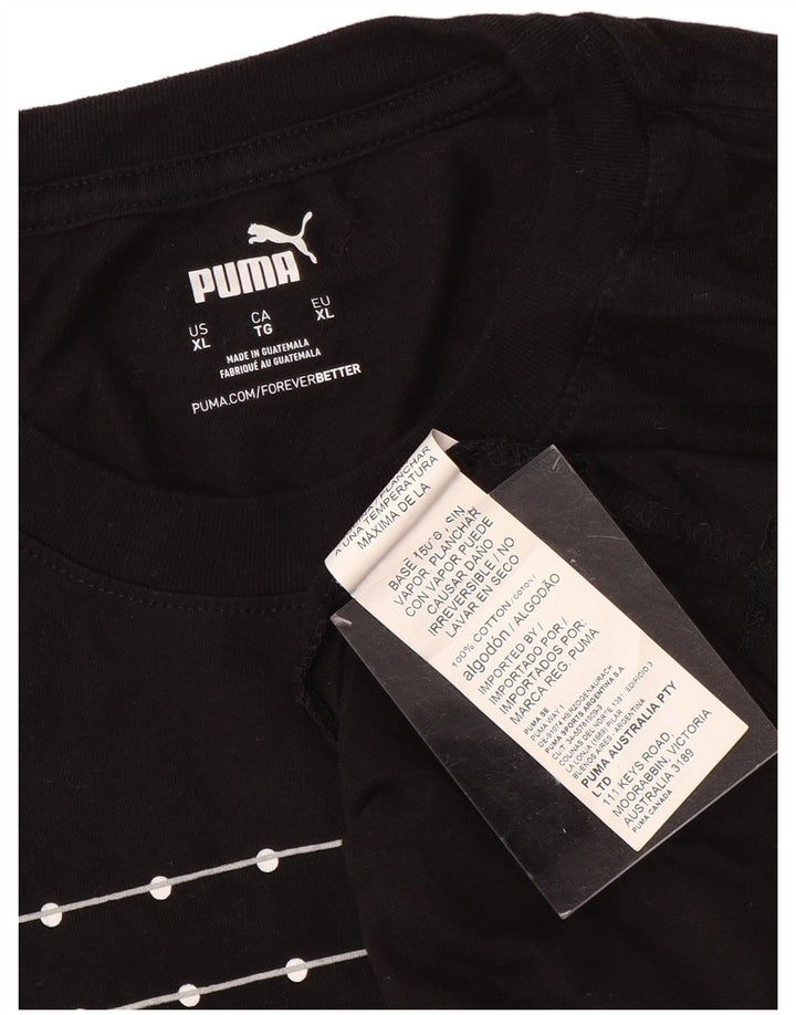 Camiseta masculina gráfica PUMA Top XL algodão preto