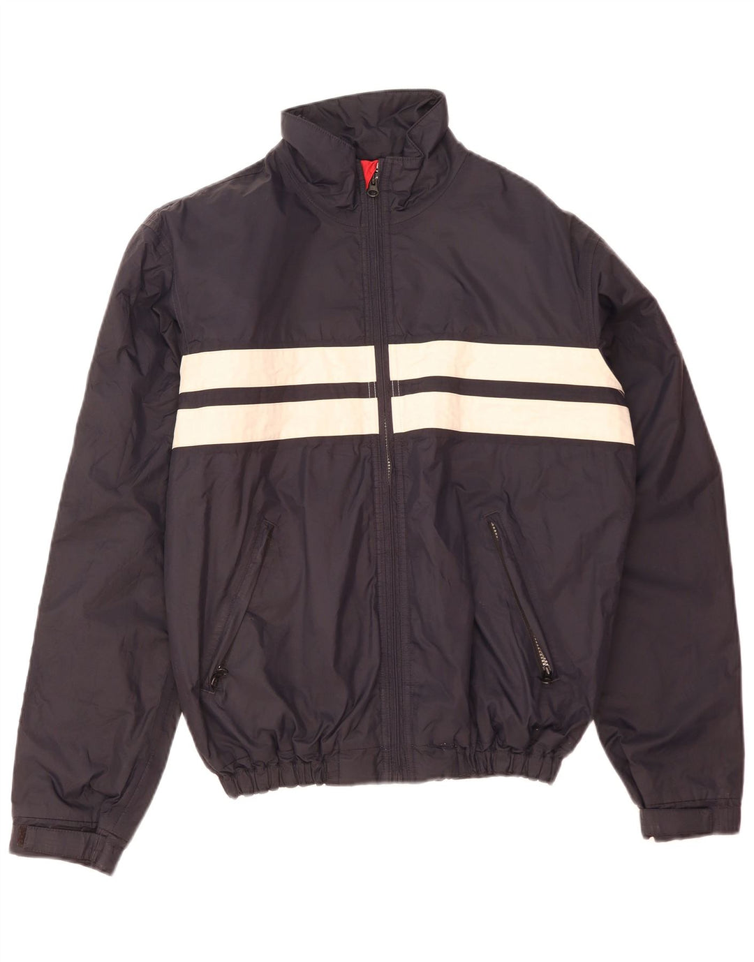 Jaqueta corta-vento masculina Murphy & Nye UK 40 grande bloco colorido azul marinho