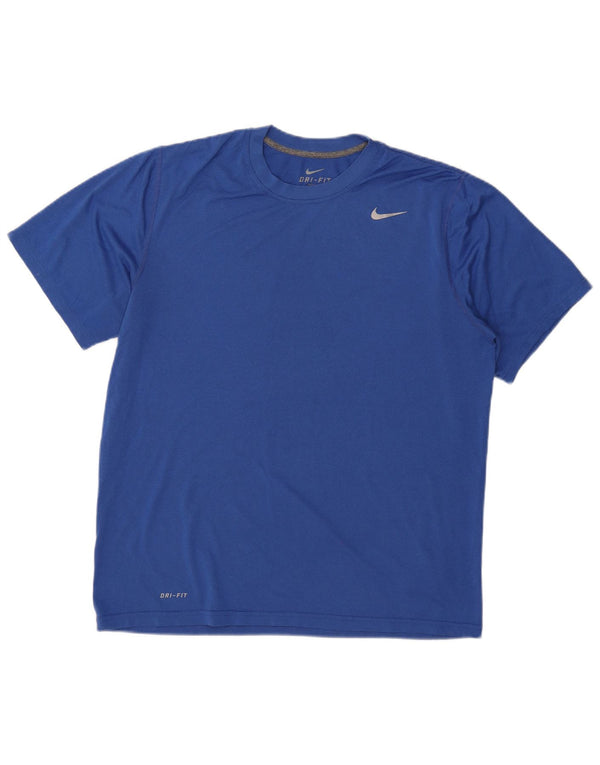 Camiseta Nike Masculina Dri Fit Top UK 42/44 Grande Azul Poliéster