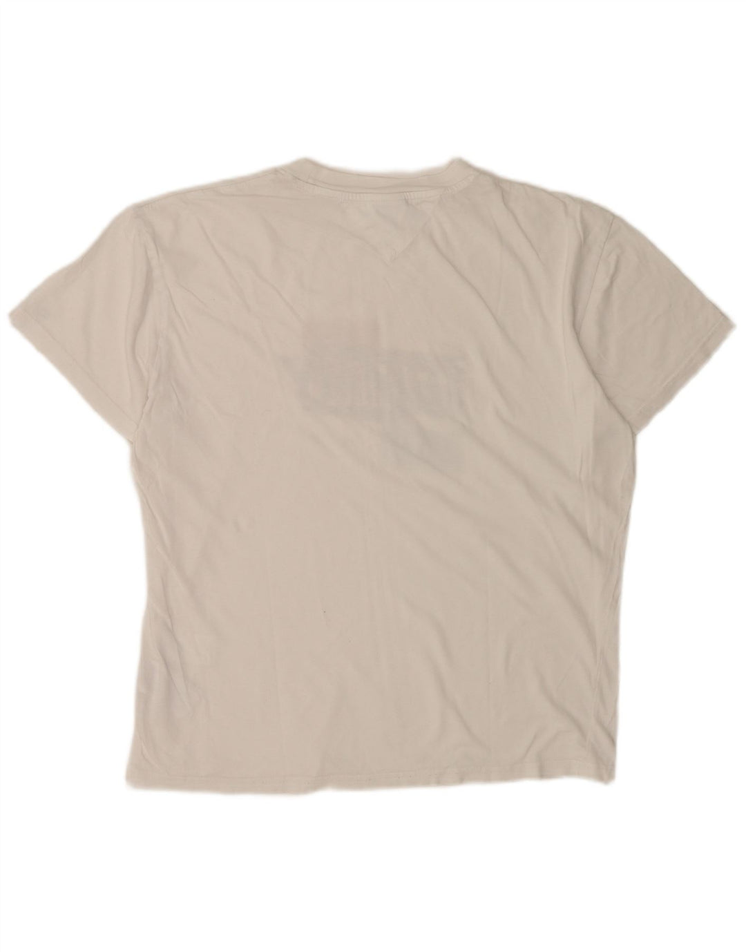 Tommy Hilfiger Camiseta masculina gráfica Top médio algodão branco