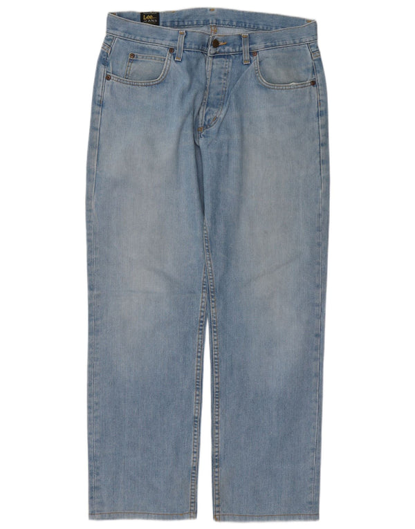 Lee Mens Straight Jeans W36 L31 Azul Algodão