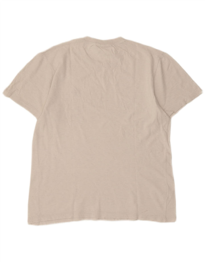 Camiseta masculina Lacoste tamanho superior 4 médio algodão branco