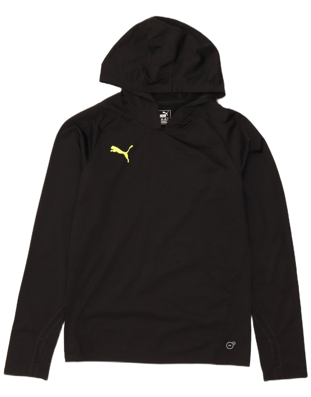 PUMA Mens Hooded Top Manga Longa Pequeno Poliéster Preto