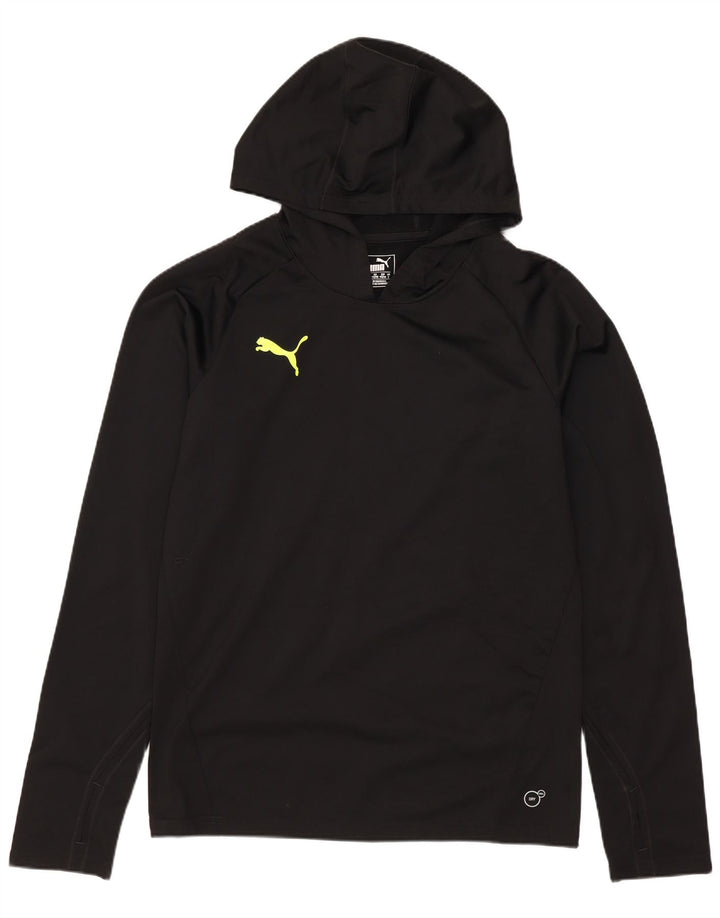 PUMA Mens Hooded Top Manga Longa Pequeno Poliéster Preto