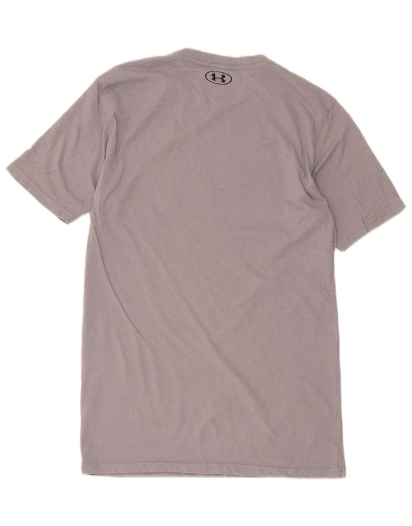 Under Armour Camiseta masculina gráfica Top algodão cinza médio