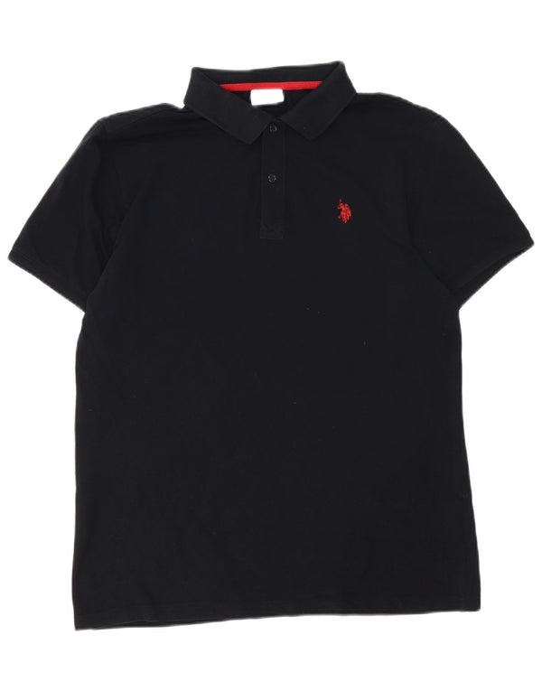 US Polo Assn. Camisa masculina grande algodão preto