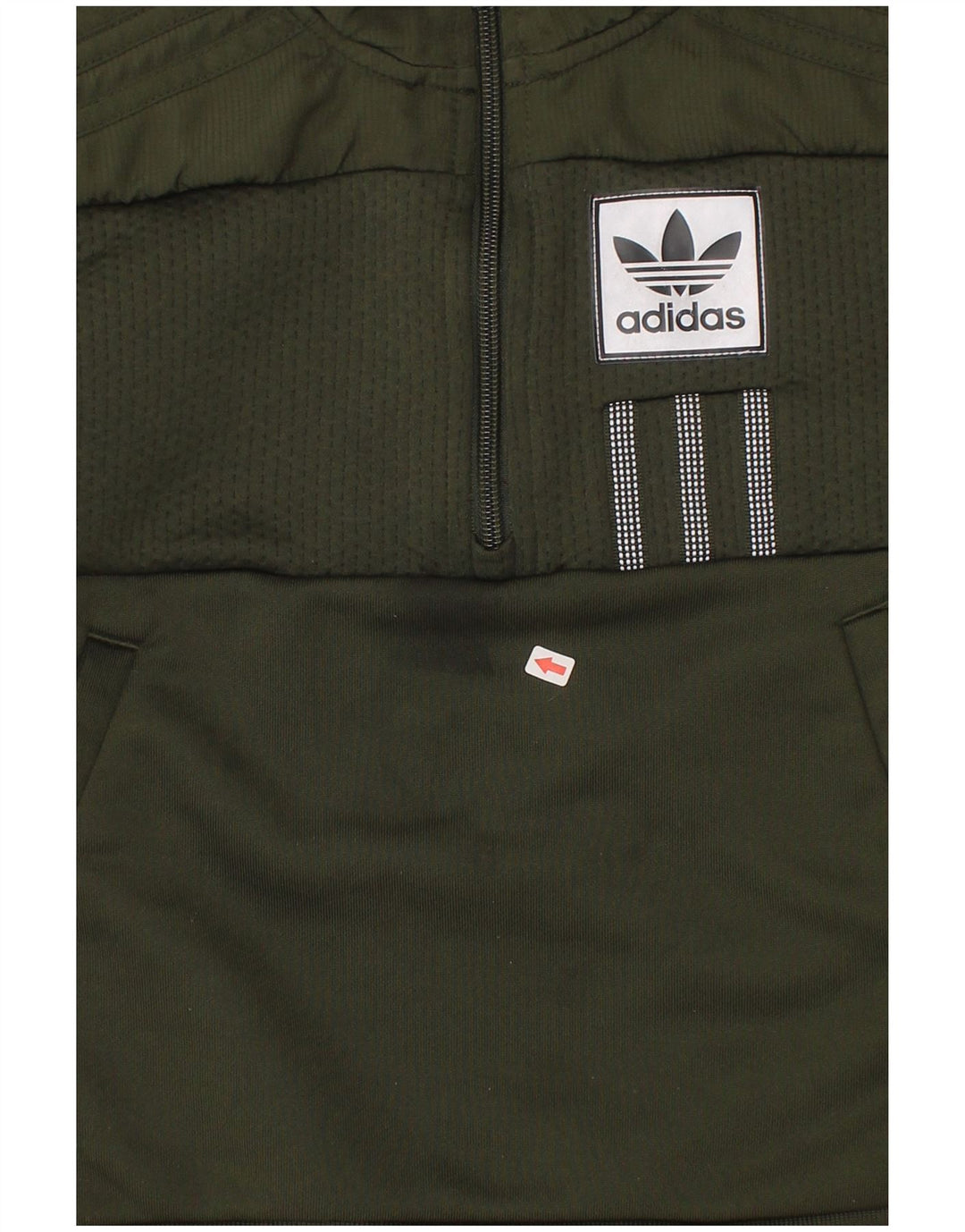 Suéter Adidas Boys Graphic Zip Neck 7-8 anos Verde Poliéster