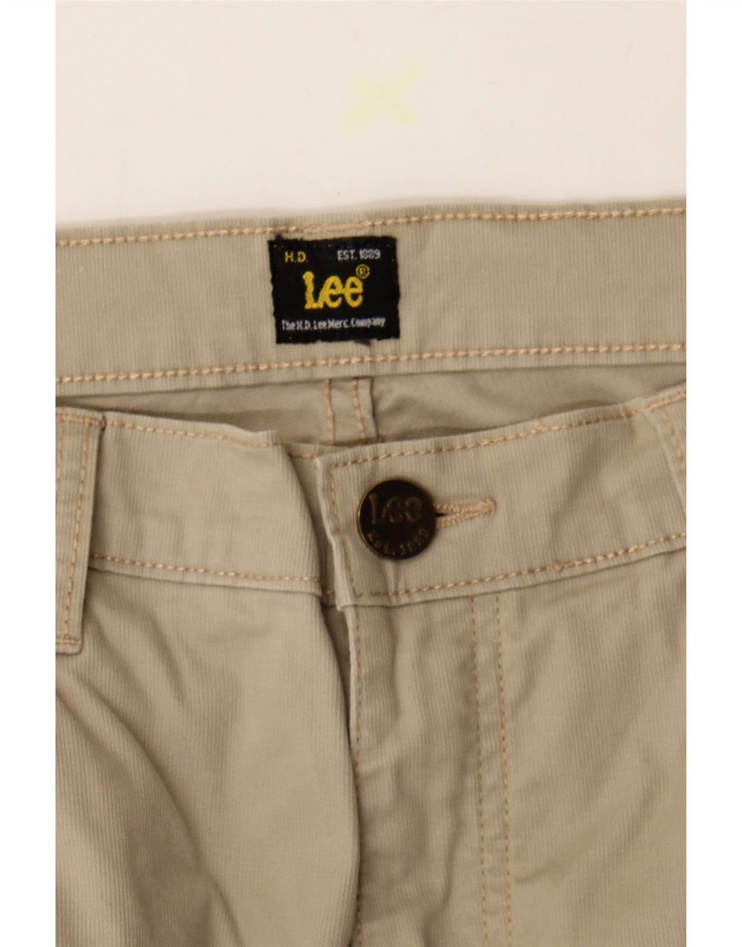 LEE Mens Brooklyn Straight Casual Trousers W36 L30 Beige Cotton Vintage Lee and Second-Hand Lee from Messina Hembry 